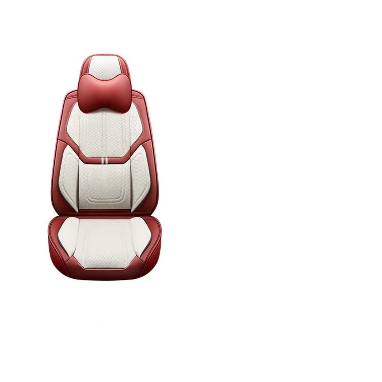 Auto Sitzbezug Für Benz ABC Klasse W211 W212 W213 BLAU Autositzbezüge Sitzschutz Universal Leder Autozubehör Auto Schonbezüge(White red 02) von UFITIDU