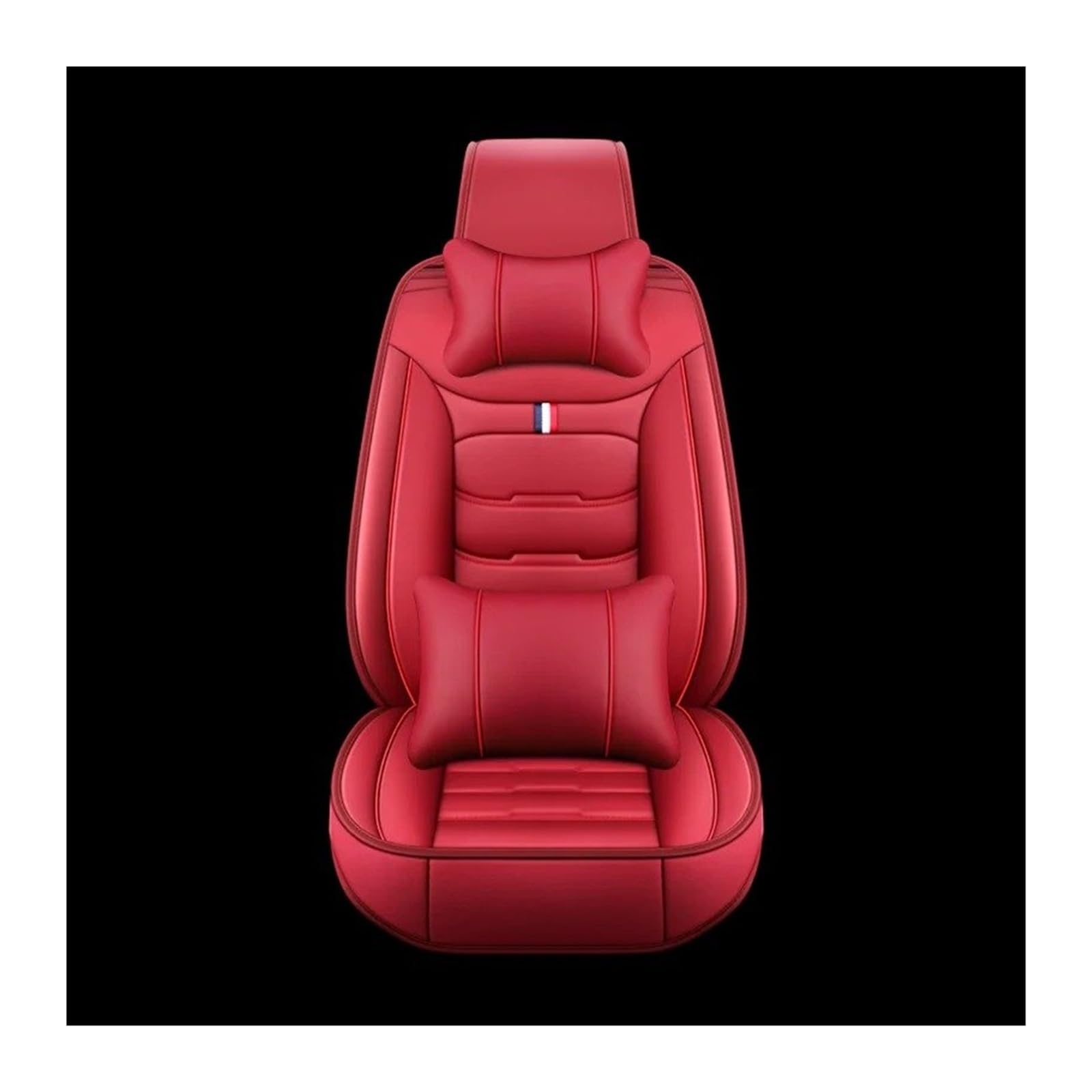 Auto Sitzbezug Für Cadillac Alle Modell XTS SRX Für XT5 CT6 ATSL Leder Auto Sitzbezug Auto Zubehör Auto-Styling Auto Zubehör Auto Schonbezüge(1 seat Red Pillow) von UFITIDU
