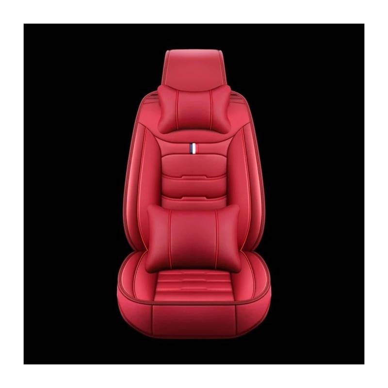Auto Sitzbezug Für Cadillac Alle Modell XTS SRX Für XT5 CT6 ATSL Leder Auto Sitzbezug Auto Zubehör Auto-Styling Auto Zubehör Auto Schonbezüge(1 seat Red Pillow) von UFITIDU