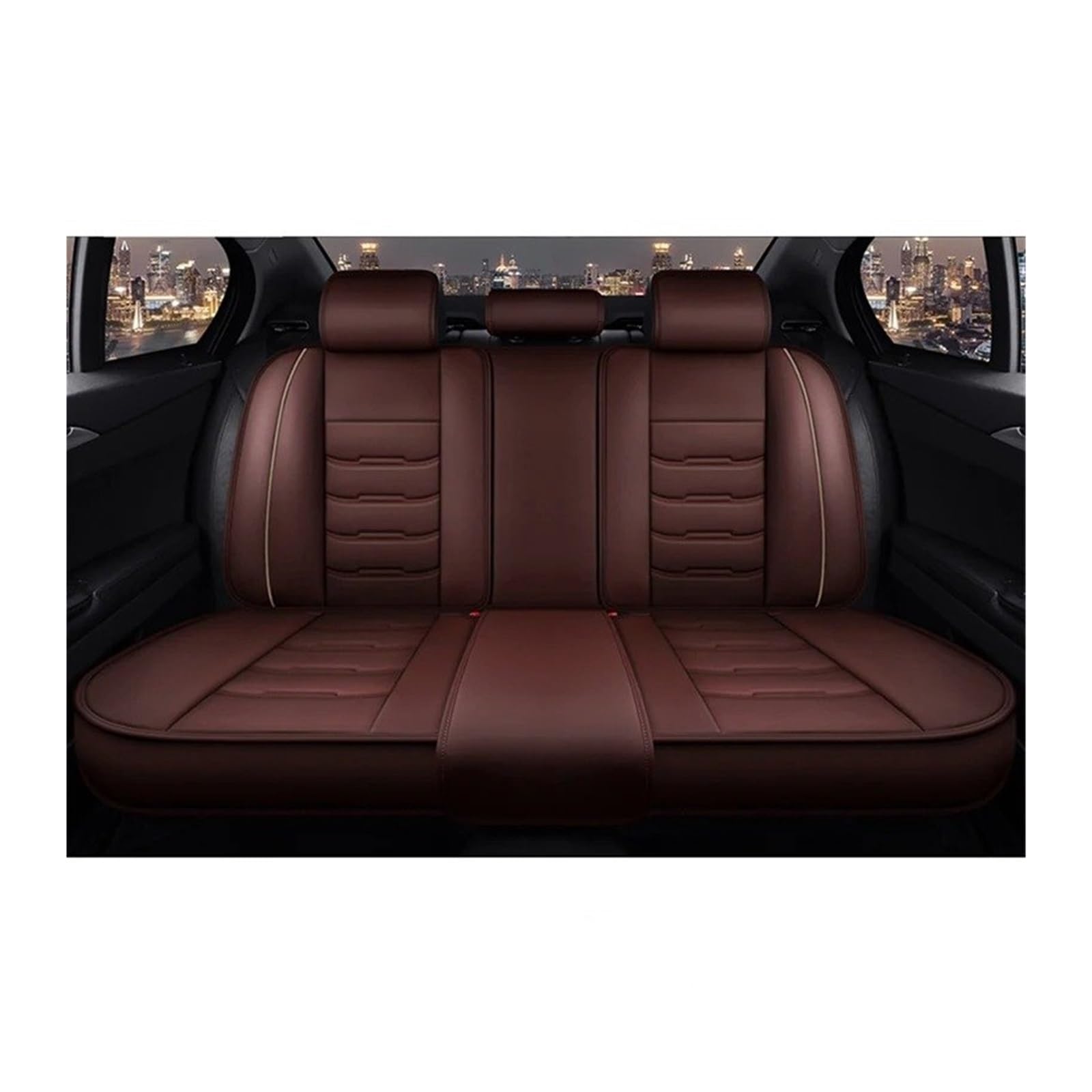 Auto Sitzbezug Für Cadillac Alle Modell XTS SRX Für XT5 CT6 ATSL Leder Auto Sitzbezug Auto Zubehör Auto-Styling Auto Zubehör Auto Schonbezüge(Rear seat Cover 4) von UFITIDU