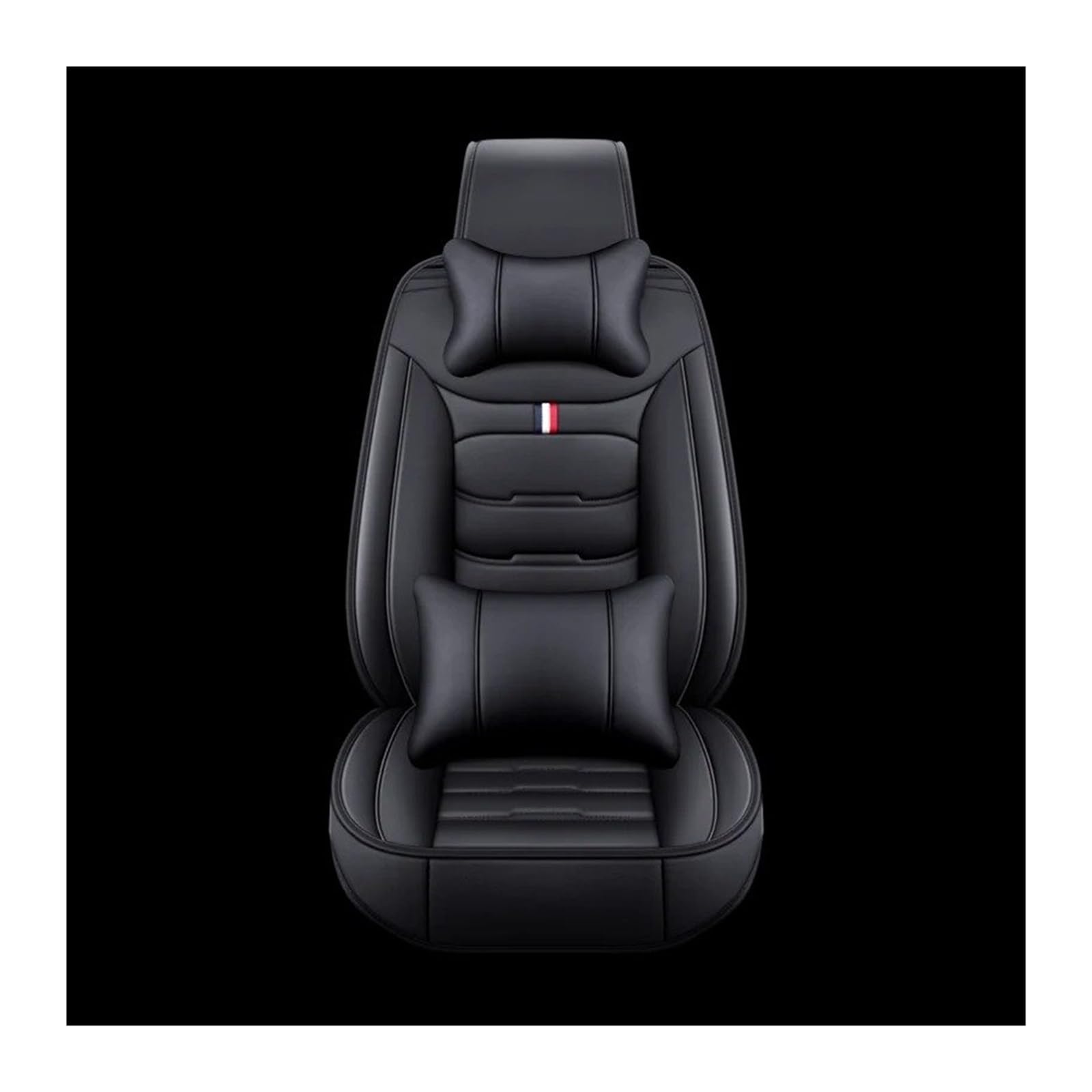 Auto Sitzbezug Für Lincoln Alle Modelle Für Navigator MKS MKZ MKC MKX MKT Leder Auto Sitzbezug Auto Zubehör Auto-Styling 5 Sitze Auto Schonbezüge(1 seat Black Pillow) von UFITIDU