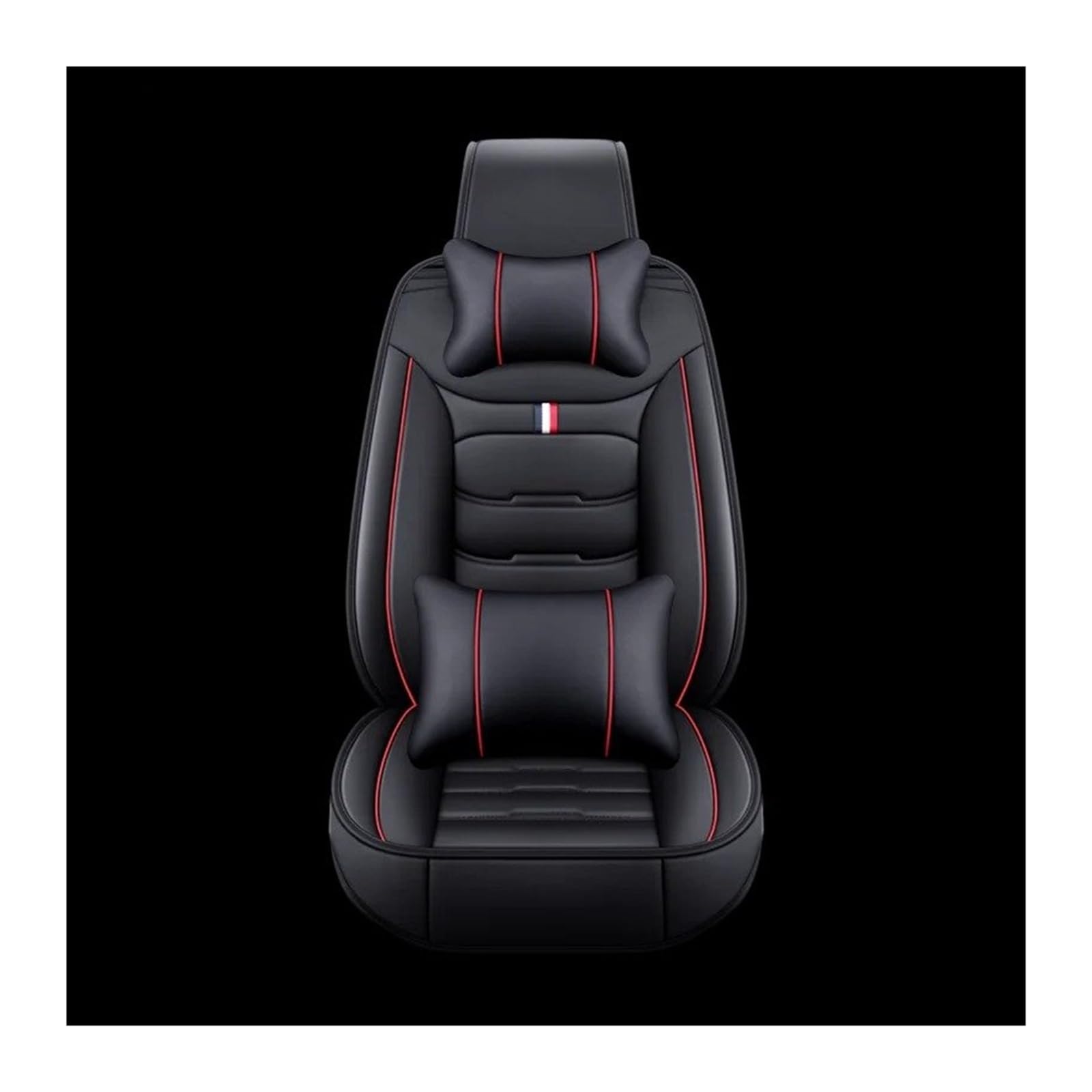 Auto Sitzbezug Für Lincoln Alle Modelle Für Navigator MKS MKZ MKC MKX MKT Leder Auto Sitzbezug Auto Zubehör Auto-Styling 5 Sitze Auto Schonbezüge(1 seat Black Red 2) von UFITIDU