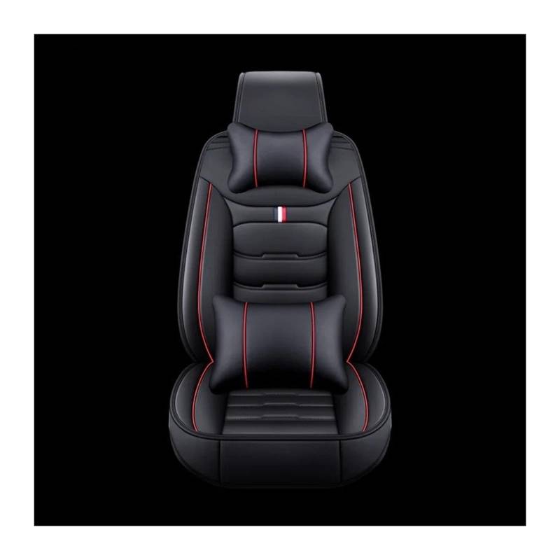 Auto Sitzbezug Für Lincoln Alle Modelle Für Navigator MKS MKZ MKC MKX MKT Leder Auto Sitzbezug Auto Zubehör Auto-Styling 5 Sitze Auto Schonbezüge(1 seat Black Red 2) von UFITIDU
