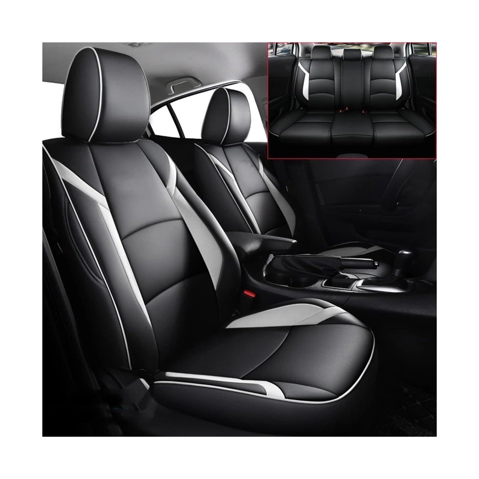 Auto Sitzbezug Für Mazda 3 Für Axela 2014 2015 2016 2017 2018 2019 Autositzbezüge Komplettset Wasserdichtes Leder Benutzerdefinierte Autositzkissen Zubehör Auto Schonbezüge(Black White-01,WATER-PROOF_ Auto Sitzbezug Für Mazda 3 Für Axela 2014 2015 2016 2017 2018 2019 Autositzbezüge Komplettset Wasserdichtes Leder Benutzerdefinierte Autositzkissen Zubehör Auto Schonbezüge(Black White-01,WATER-PROOF_ von UFITIDU