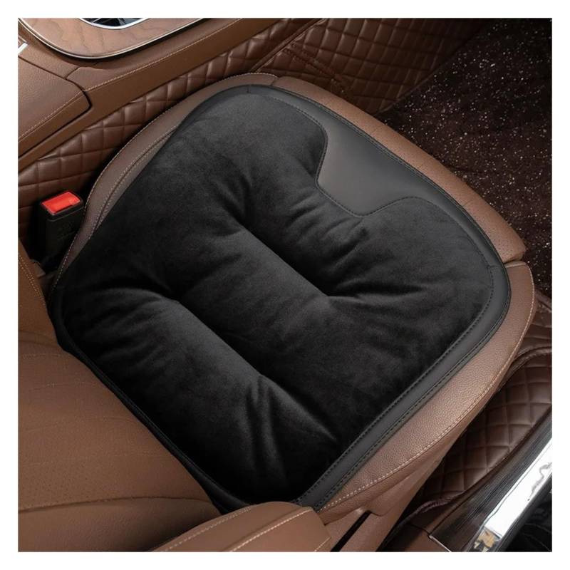 Auto Sitzbezug Für Nissan Für Qashqai Für Juke Für Leaf Micra K12 Hinweis Patrol Xtrail Auto Sitzkissen Flanell Winter Warme Anti Slip Hinten Sitz Weiche Pad Auto Schonbezüge(1PC Black) von UFITIDU