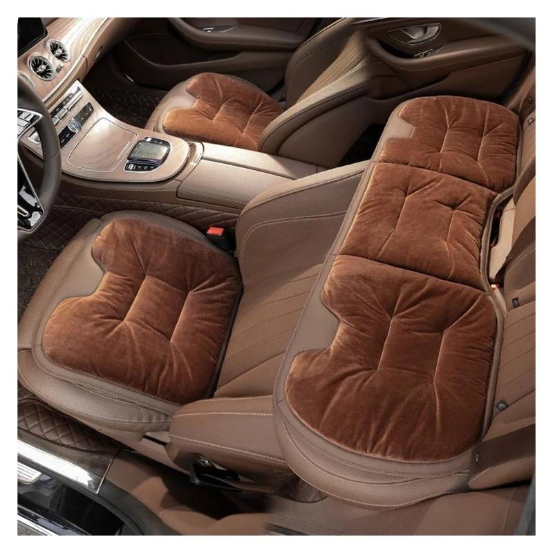 Auto Sitzbezug Für Nissan Für Qashqai Für Juke Für Leaf Micra K12 Hinweis Patrol Xtrail Auto Sitzkissen Flanell Winter Warme Anti Slip Hinten Sitz Weiche Pad Auto Schonbezüge(3PC Coffee) von UFITIDU