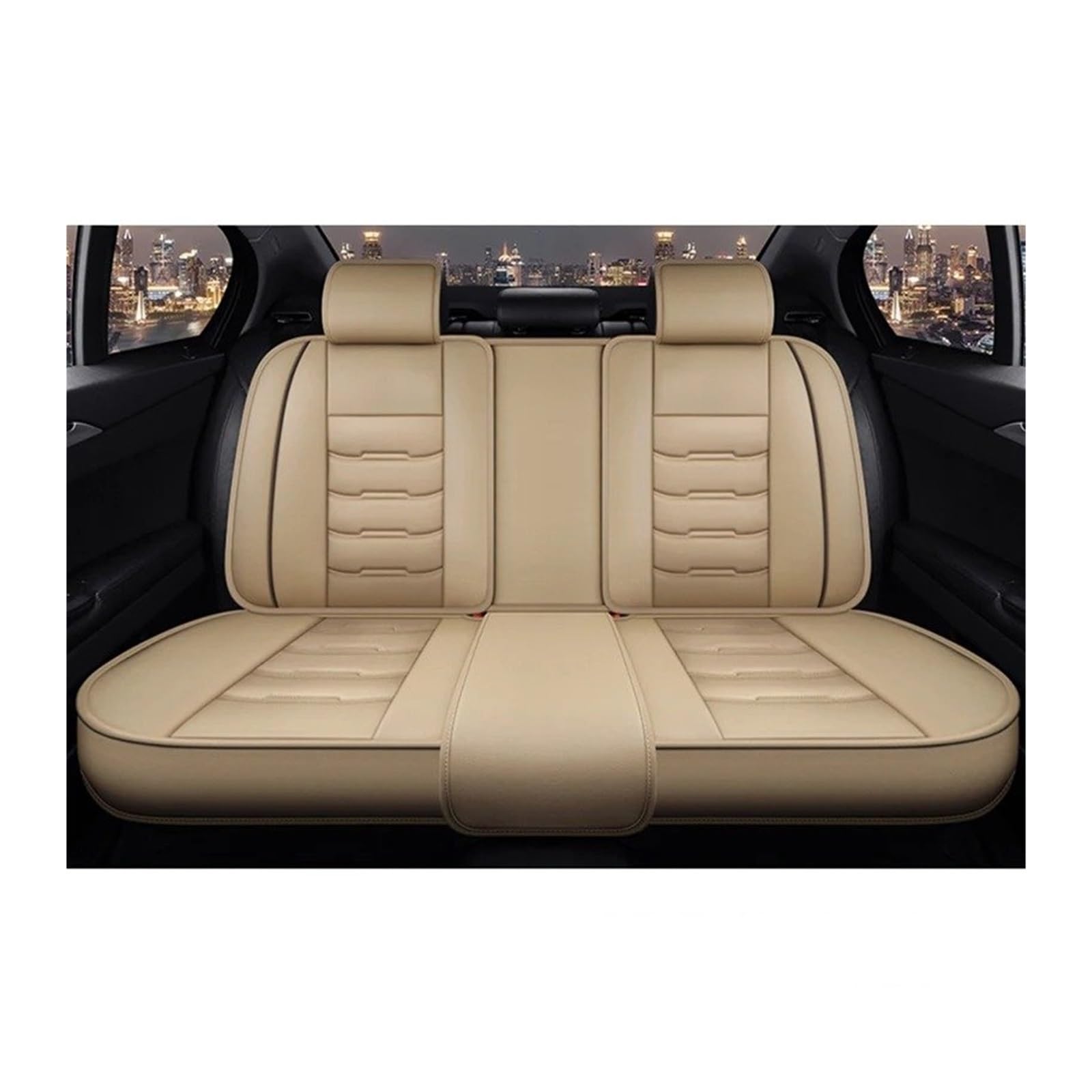 Auto Sitzbezug Für Skoda Alle Molle Für Fabia Für Octavia Für Rapid Für Superb Für Kodiaq Für Yeti Autozubehör Auto-Styling Ler Autositzbezug Auto Schonbezüge(Rear seat cover5) von UFITIDU