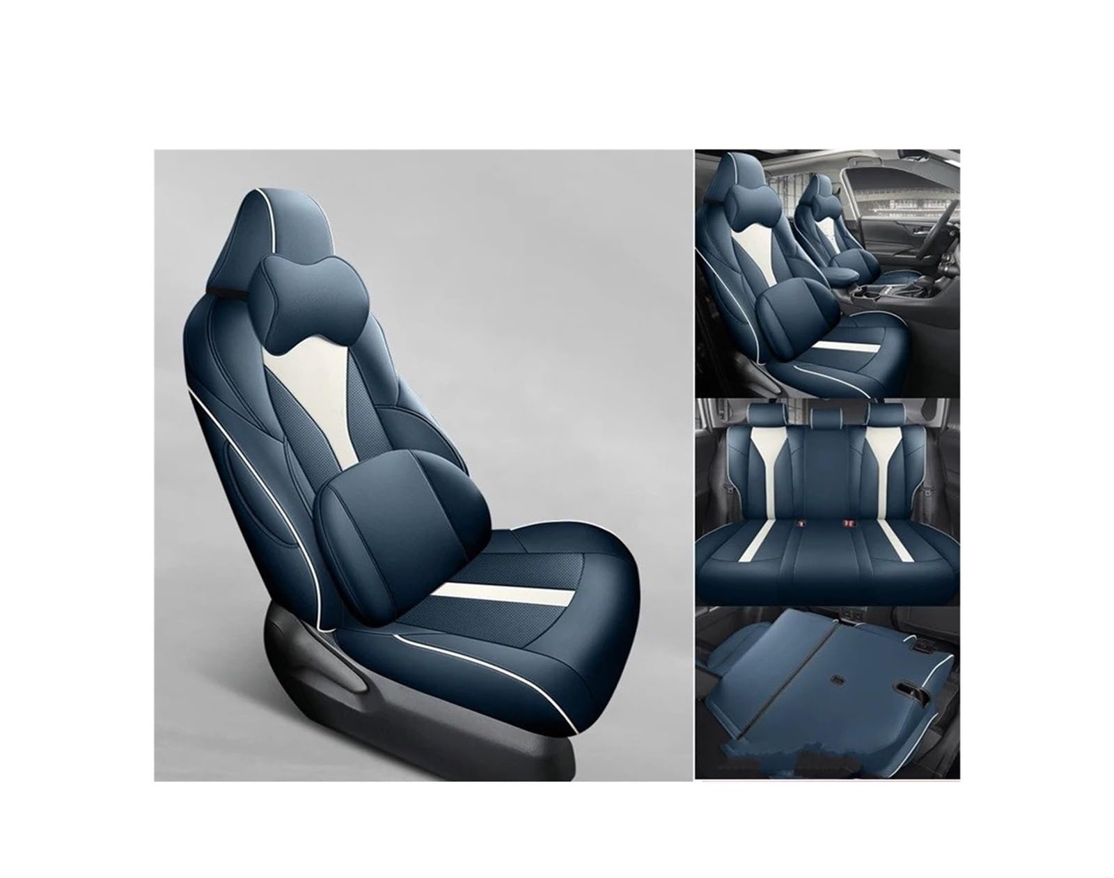 Auto Sitzbezug Für Toyota Für C-HR Benzin Für Hybrid 2018-2023 2024 Vollständige Abdeckung Autositzbezüge Wasserdichter Kunstlederschutz Kompatibler Airbag Schwarz Auto Schonbezüge(Gasoline,Blue FUL Auto Sitzbezug Für Toyota Für C-HR Benzin Für Hybrid 2018-2023 2024 Vollständige Abdeckung Autositzbezüge Wasserdichter Kunstlederschutz Kompatibler Airbag Schwarz Auto Schonbezüge(Gasoline,Blue FUL von UFITIDU