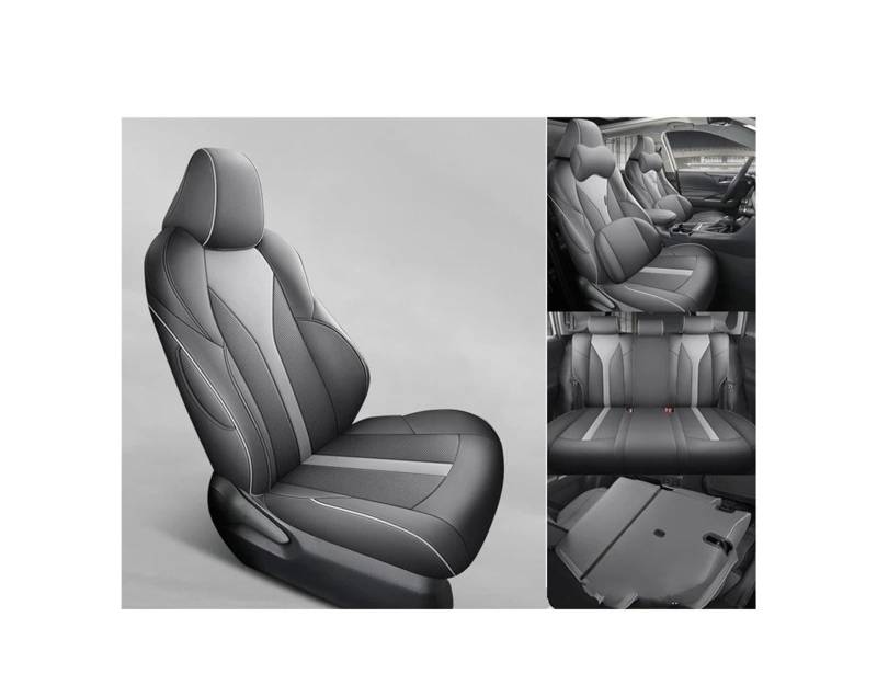 Auto Sitzbezug Für Toyota Für C-HR Benzin Für Hybrid 2018-2023 2024 Vollständige Abdeckung Autositzbezüge Wasserdichter Kunstlederschutz Kompatibler Airbag Schwarz Auto Schonbezüge(Hybrid,Grey Full- von UFITIDU