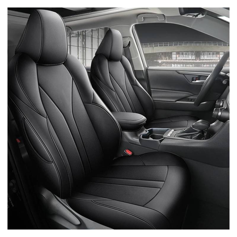 Auto Sitzbezug Für Toyota Für CHR 2019 2020 2021 2022 2023 2024 Spezielle Auto Sitz Abdeckung wasserdichte Leder Fit Schutz Kissen 5 Sitze Vollen Satz Auto Schonbezüge(Black Full 2021) von UFITIDU