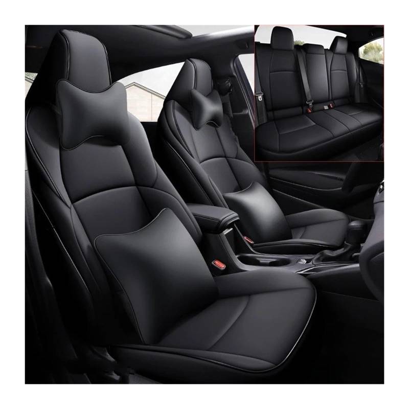 Auto Sitzbezug Für Toyota Für Corolla Levin Sedan 2019–2024 Individuelle Passform Kompletter Satz Autositzbezüge Wählen Schrägheck Wasserfeste Kunstleder Auto Schonbezüge(Black 02,Gasoline_2021) von UFITIDU