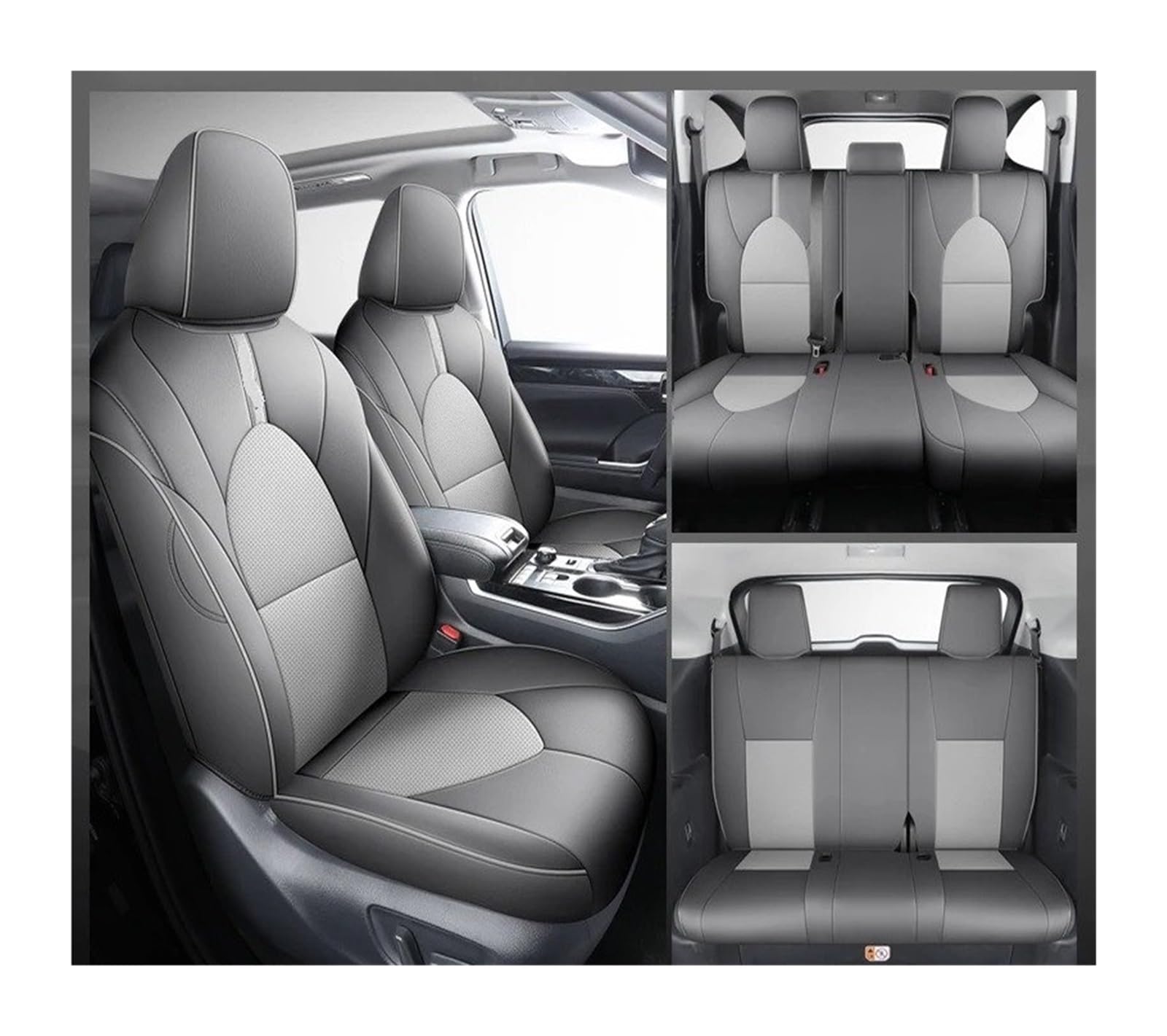 Auto Sitzbezug Für Toyota Für Highlander Für Benzin Für Hybrid 2022-2024 Vollständiger Satz Autositzbezüge Passend Dreireihiges Modell 7 Sitze Sitzkissen Schwarz Auto Schonbezüge(Hybrid Grey 2024) Auto Sitzbezug Für Toyota Für Highlander Für Benzin Für Hybrid 2022-2024 Vollständiger Satz Autositzbezüge Passend Dreireihiges Modell 7 Sitze Sitzkissen Schwarz Auto Schonbezüge(Hybrid Grey 2024) von UFITIDU