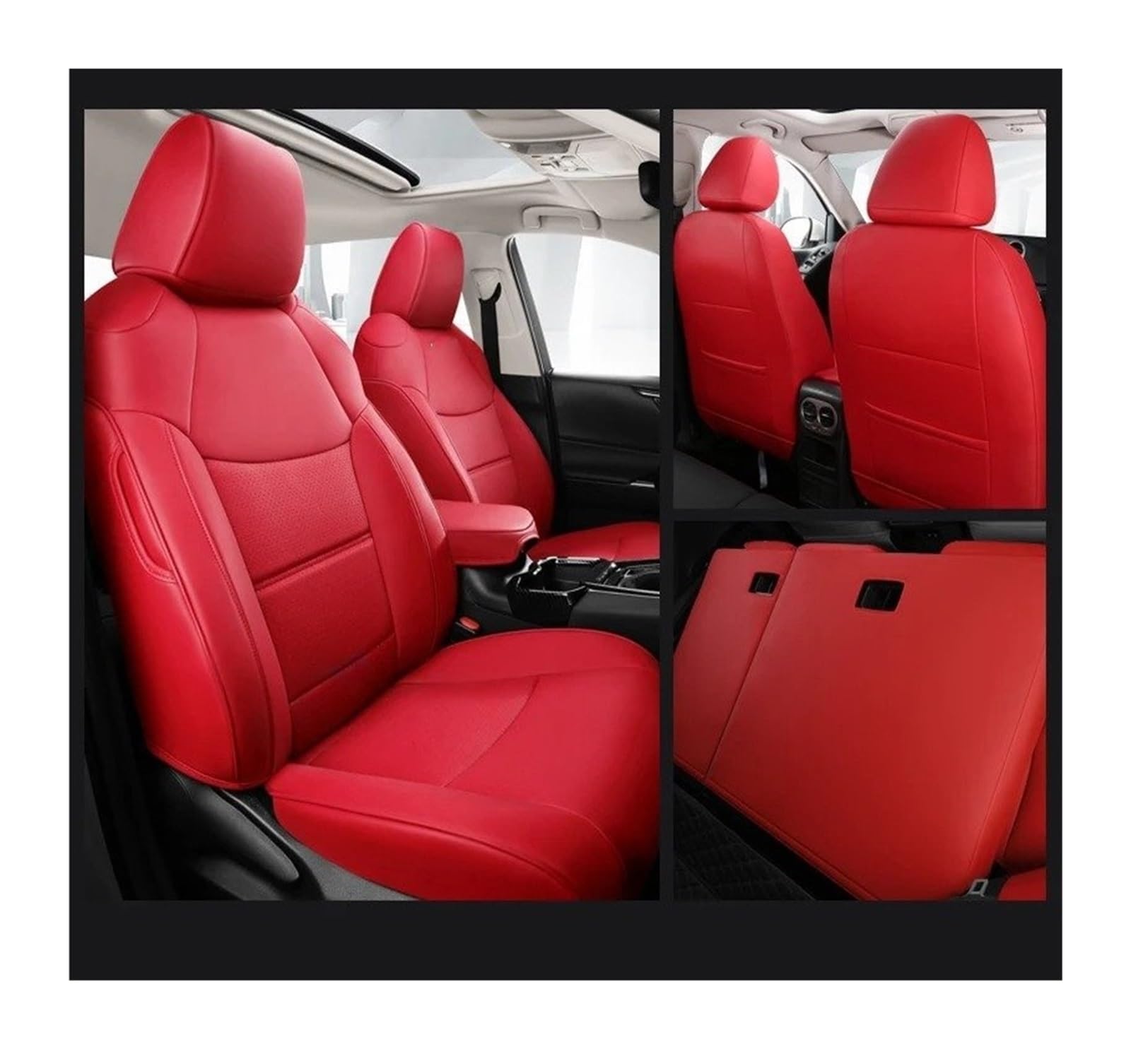 Auto Sitzbezug Für Toyota Für Rav4 Für Benzin Für Hybrid 2019-2022 2023 2024 Autositzbezüge Atmungsaktives Kunstleder Auto Special Protect Kissen Komplettset Auto Schonbezüge(Gasoline,RED FULL-01_20 Auto Sitzbezug Für Toyota Für Rav4 Für Benzin Für Hybrid 2019-2022 2023 2024 Autositzbezüge Atmungsaktives Kunstleder Auto Special Protect Kissen Komplettset Auto Schonbezüge(Gasoline,RED FULL-01_20 von UFITIDU