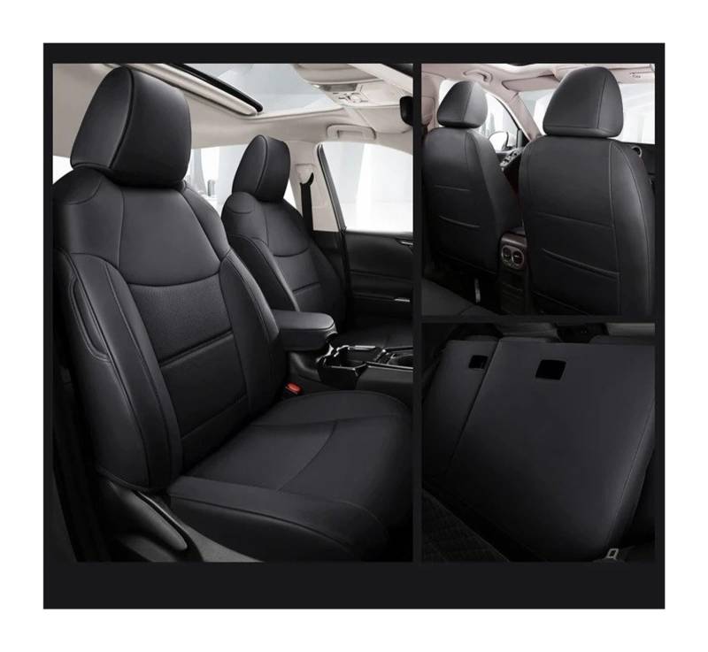 Auto Sitzbezug Für Toyota Für Rav4 Für Benzin Für Hybrid 2019-2022 2023 2024 Autositzbezüge Atmungsaktives Kunstleder Auto Special Protect Kissen Komplettset Auto Schonbezüge(Hybrid,Black FULL-01_20 von UFITIDU