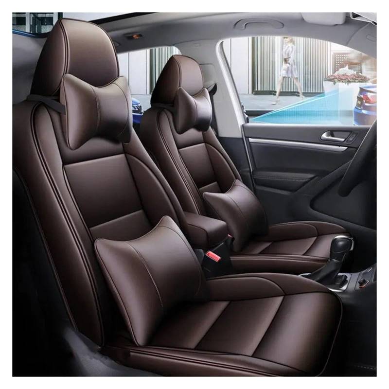 Auto Sitzbezug Für VW Für Tiguan 2013-2015 2016 2017 2018 Maßgeschneiderte Autositzbezüge Innenausstattung Automotive Vorder-/Hinterreihe Gerätedekorationszubehör Auto Schonbezüge(Coffee-02,2013) von UFITIDU