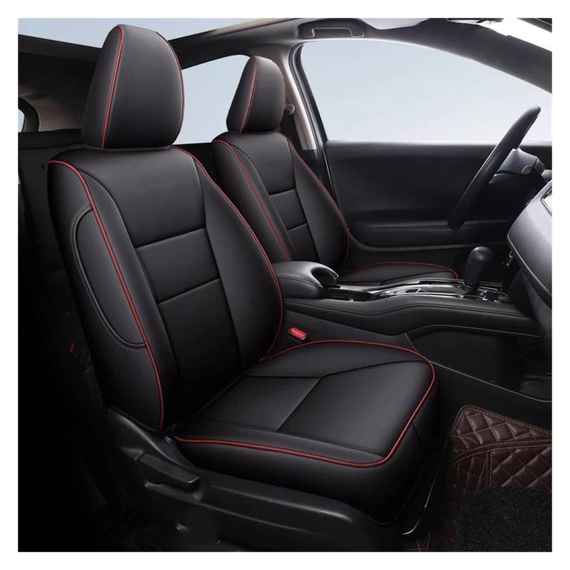 Auto Sitzbezug Für Vezel Für HRV XRV 2014 2015 2016 2017 2018 2019 Marke Abzeichen Auto Sitzbezüge Detail Styling Auto Seat Protector Kissen Auto Schonbezüge(Black Red 2016) von UFITIDU