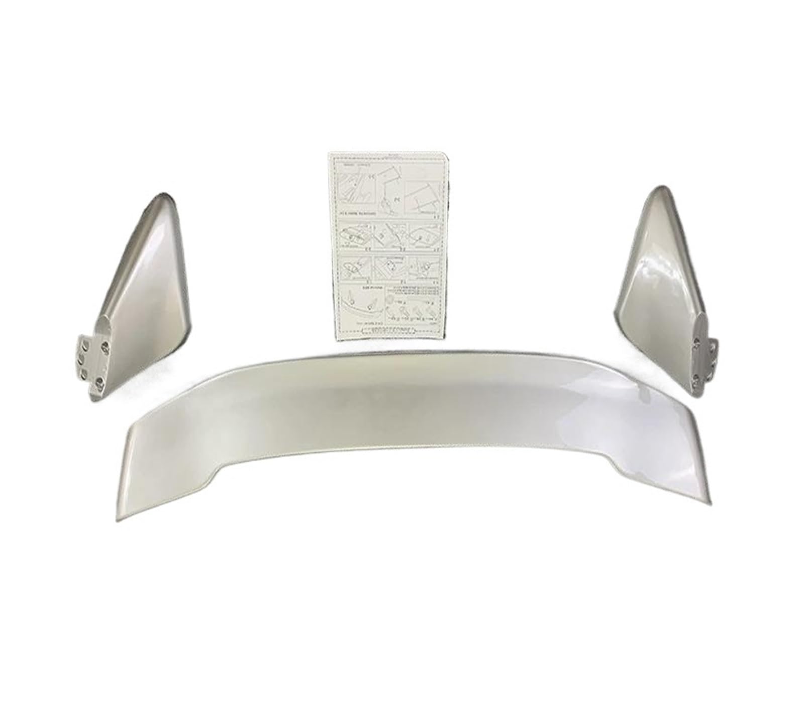 AutoHeckflügel Heckspoilerflügel ABS-Kunststoff Lackiert Im Fabrikstil Spoiler/Flügelgrundierung Und Spoilerlack Für CRZ Für CR-Z 2012 2013 2014 2015(Silber) von UFITIDU