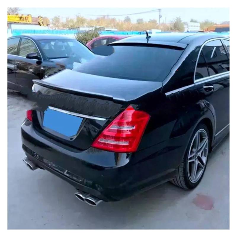 AutoHeckflügel Heckspoilerflügel ABS Kunststoff Unlackiert Farbe Hinten Dach Spoiler Flügel Stamm Lippe Boot Abdeckung Auto Für Benz S Klasse W221 Spoiler 2006-2013 2014 2015 S65(Unpainted) von UFITIDU