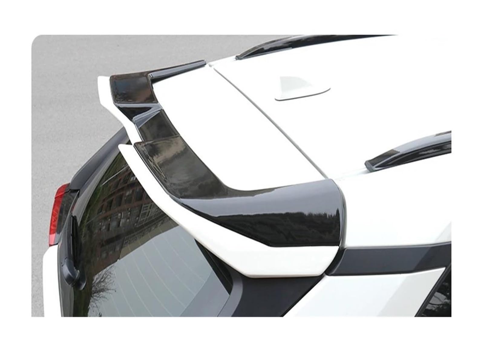 AutoHeckflügel Heckspoilerflügel ABS Kunststoff Unpaint Außen Heckspoiler Schwanz Trunk Boot Flügel Dekoration Auto Styling Für Toyota Für RAV4 Für RAV 4 2019 2020(Black Plus red) von UFITIDU