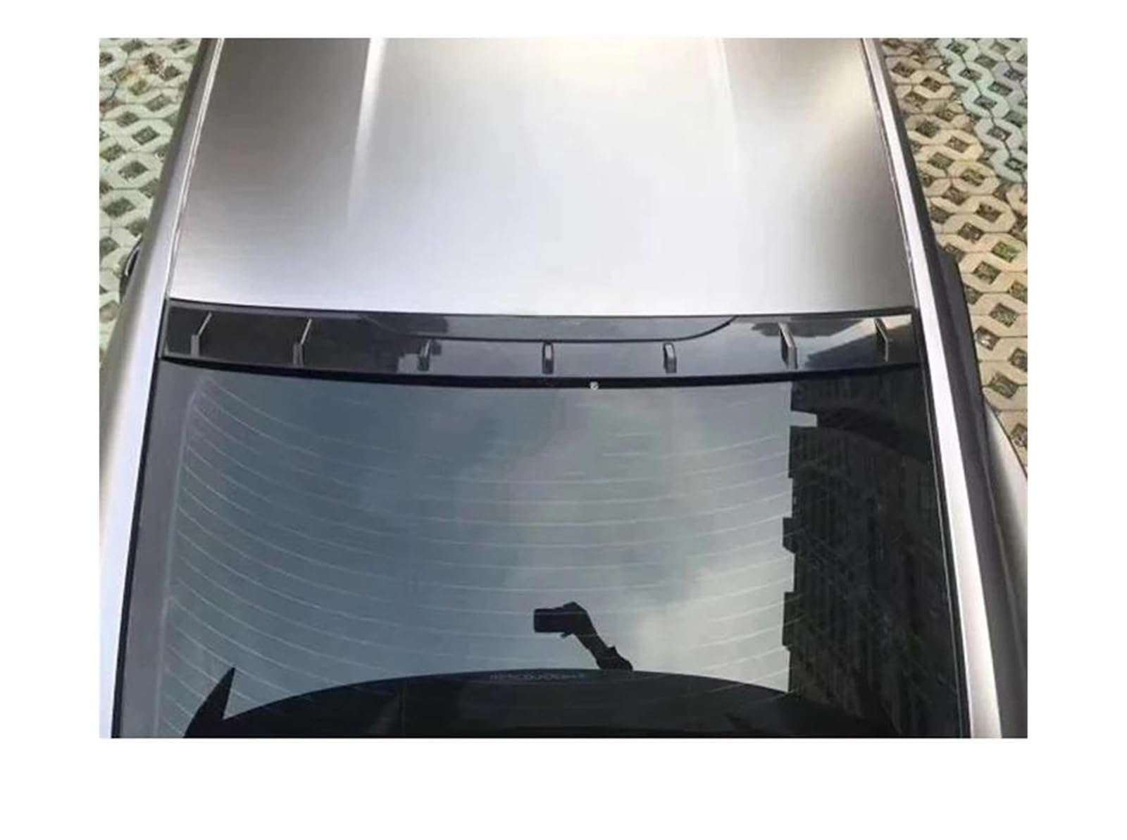 AutoHeckflügel Heckspoilerflügel Auto ABS Kunststoff Unlackiert Primer Hinten Flügel Dach Schwanz Spoiler Für Ford Für Mustang Spoiler 2015 2016 2017(Matte black1) von UFITIDU