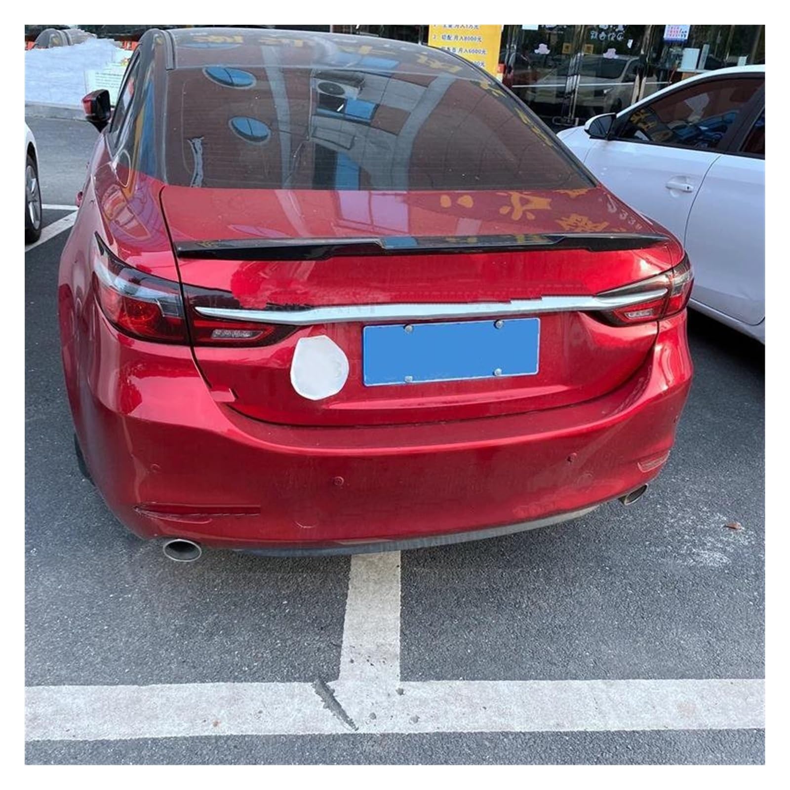 AutoHeckflügel Heckspoilerflügel Carbon Faser Material Auto Heckflügel Heckspoiler Für Mazda 6 Atenza Spoiler 2014 2015 2016 2017 2018 2019 2020 2021(Gloosy Black) von UFITIDU