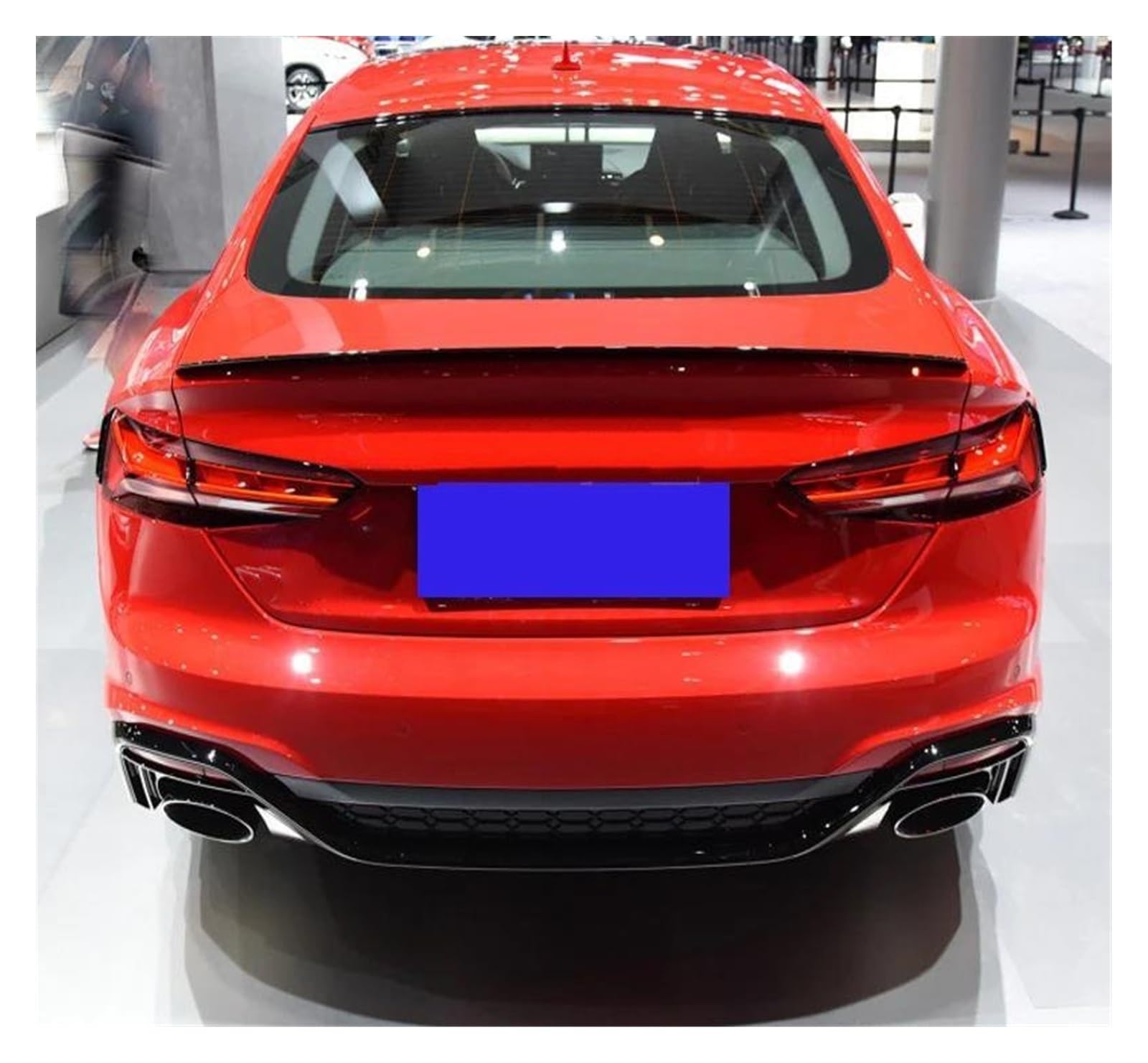 AutoHeckflügel Heckspoilerflügel Hinten Stamm Deckel Spoiler Glänzend Schwarz ABS Material Farbe Auto Schwanz Flügel Dekoration Für A5 2017 2018 2019 2020(Carbon Fiber Pattern) von UFITIDU