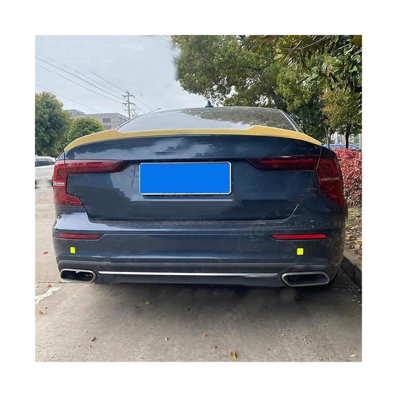 AutoHeckflügel Heckspoilerflügel Spoiler ABS Auto Stamm Lip Flügel Schwanz Spoiler Zubehör Gewidmet Dekoration Für Volvo Für S60 2019 2020 2021 2022 2023(Carbon Color) von UFITIDU