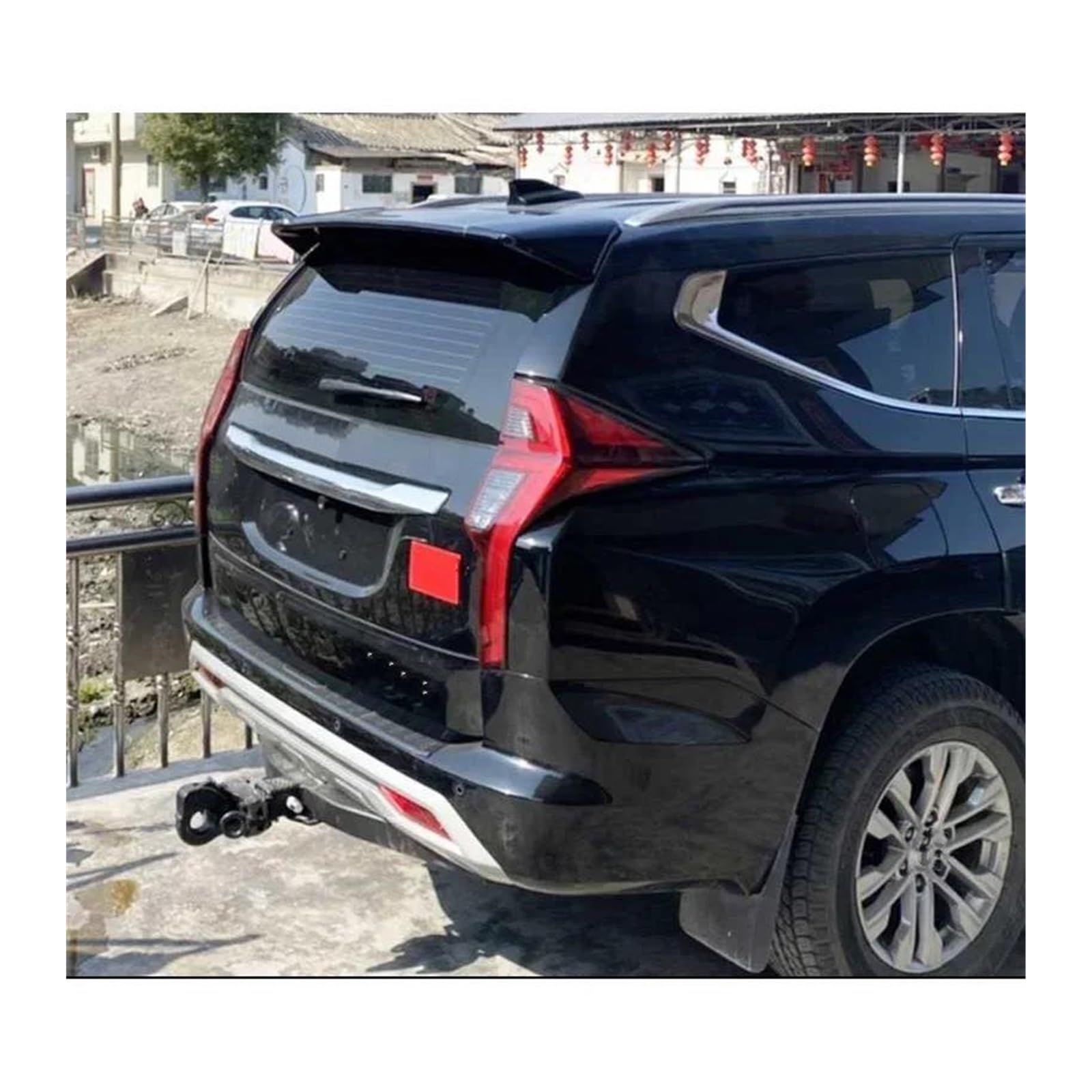 AutoHeckflügel Heckspoilerflügel Spoiler Weiß Auto Heckflügel ABS Kunststoff Zubehör Für Mitsubishi Für Pajero Sport Heckflosse 2016 2017 2018 2019 2020(Type A Glossy Black) von UFITIDU