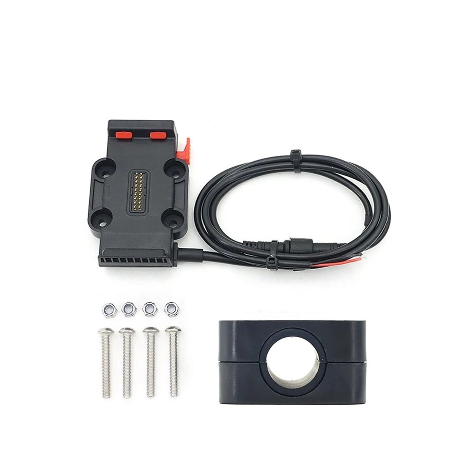 Handyhalterung Für R1250GS R1300GS F900XR F900R Für Alle Motorräder Kabelloses Laden 12mm 16mm 22mm Querlatte Überrollbügel Telefonnavigationshalterung Basis(Red Base 16mm) von UFITIDU