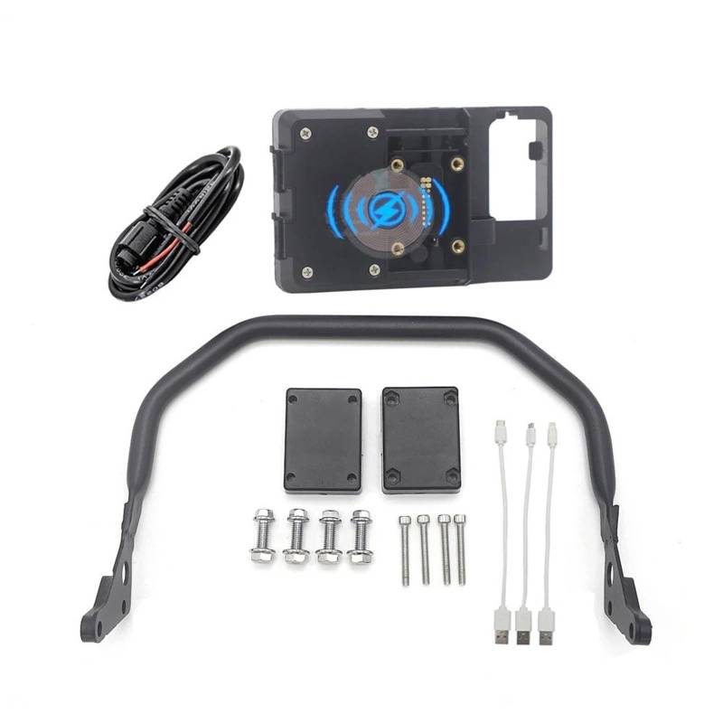 Handyhalterung Motorrad GPS Handy Halter Navigation Halterung Drahtlose Lade Für R1200GS R 1200 GS LC Abenteuer ADV 2013-2019(Wireless Battery Set) von UFITIDU