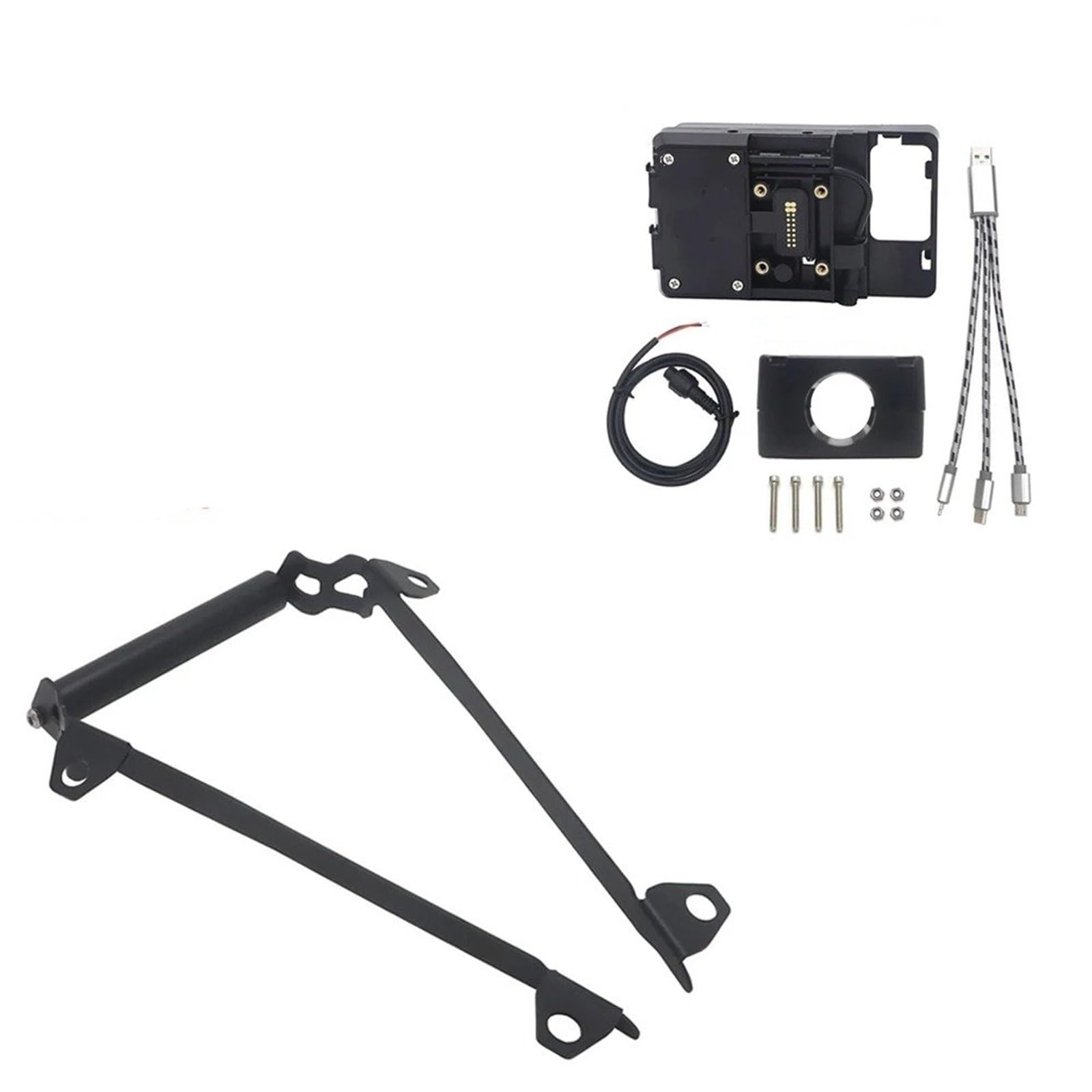 Handyhalterung Motorrad Handy GPS Halterung Navigation Halterung USB und Drahtlose Ladestation Für Ducati Für MULTISTRADA V4 S V4S 2021(22mm USB Stand) von UFITIDU