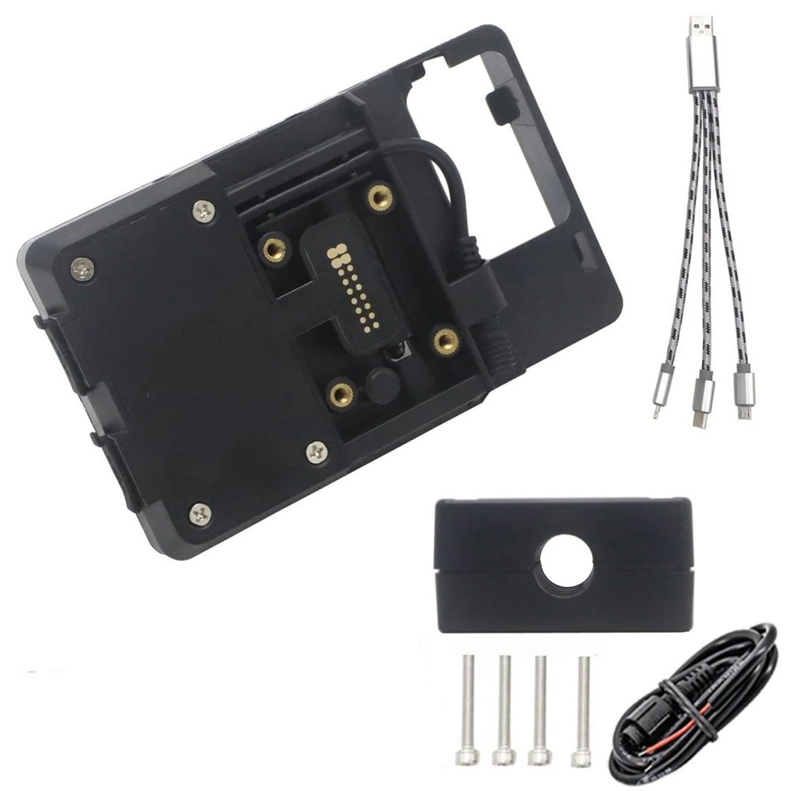 Handyhalterung Motorrad Handy GPS Halterung Navigation Halterung USB und Drahtlose Ladestation Für Ducati Für MULTISTRADA V4 S V4S 2021(USB 12mm Clip) von UFITIDU