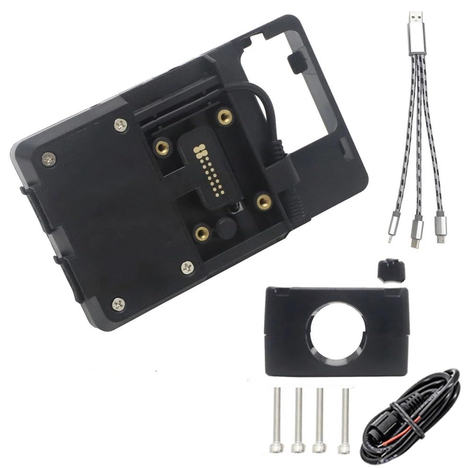 Handyhalterung Motorrad Vorne Handy GPS Halterung Navigation Halterung USB Und Drahtlose Ladestation Für SYM Für MAXSYM TL 500 TL500 2020(USB 22mm Clip) von UFITIDU