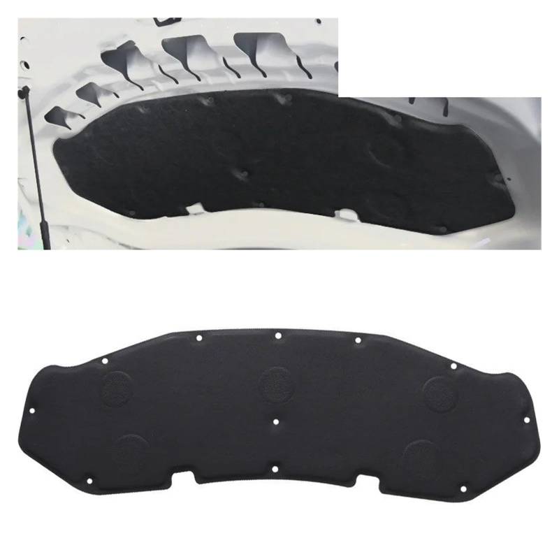 Isoliermatte Automotoren Für Benz Für GLA Für GLB AB Klasse X247 X156 W177 W247Front Motorhaube Schalldämmung Baumwolle Wärmedämmung Pad Feuerfest(Black-B180 B200) von UFITIDU