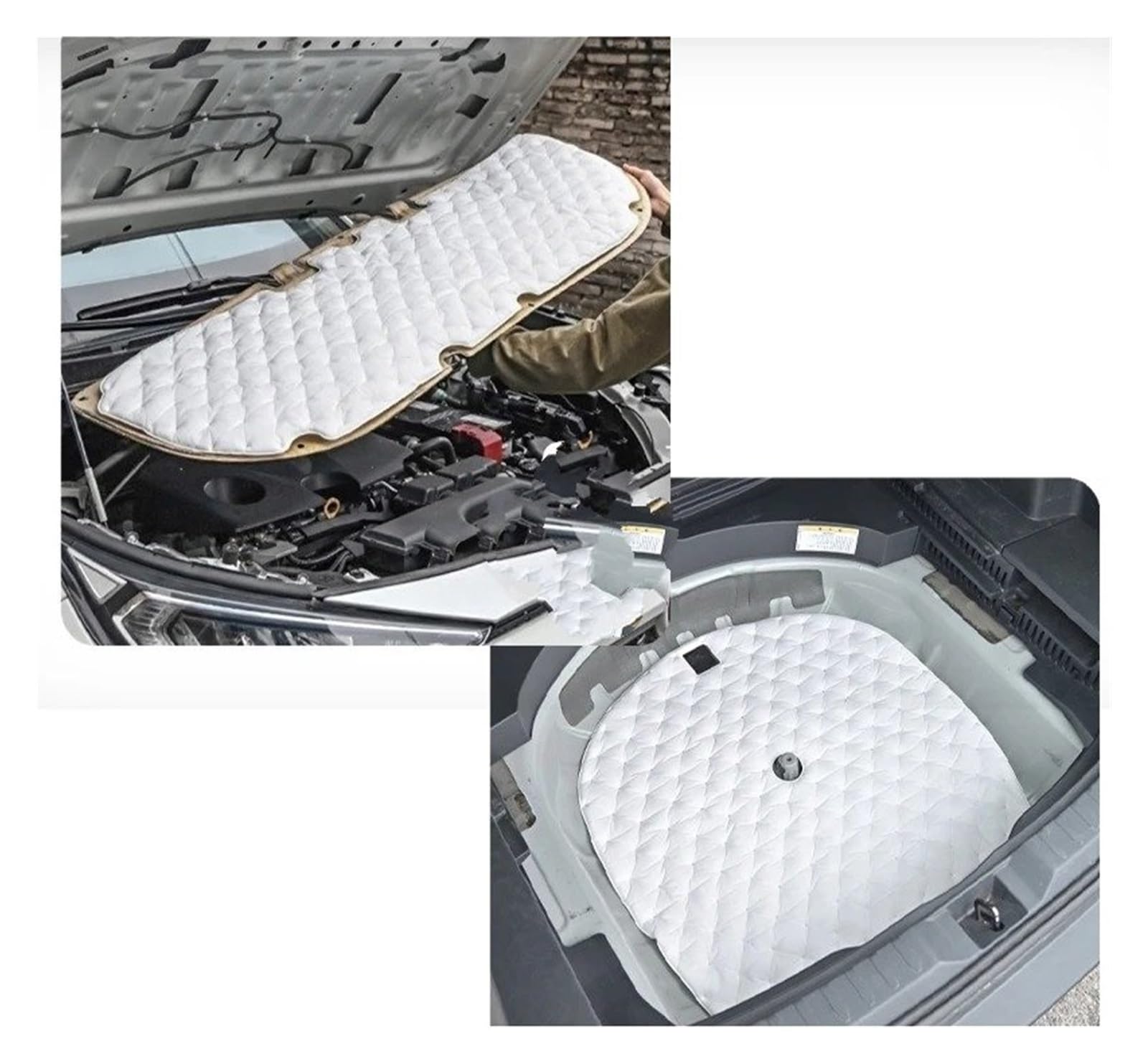 Isoliermatte Automotoren Für Toyota Für RAV4 2018 2019 2020 2021 2022 2023 2024 Auto Motorhaube Schallschutz Pad Baumwolle Schalldichte Matte Borte(Hood Trunk) von UFITIDU