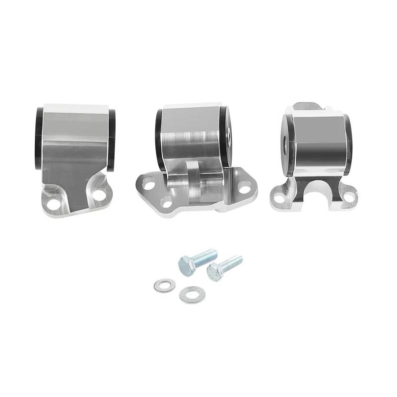 Motorhalterungen Für Civic EG D15 D16 B16 B17 B18 Retrofit Motor Halterung 2 Loch Bolzen Motor Swap Halterung Kit Auto-Motorhalterung(Silber) von UFITIDU