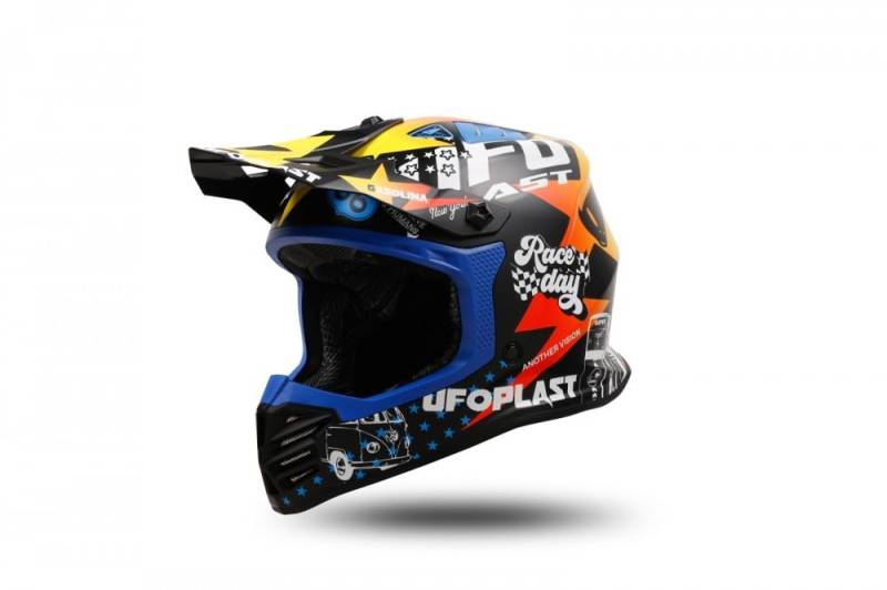 UFO PLAST Boy Korey Helm BLAU/GELB S von UFO PLAST