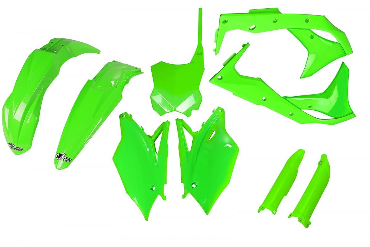 UFO PLAST full KIT GRÜN fluoro Kawasaki KXF 250 2017-2017 von UFO PLAST