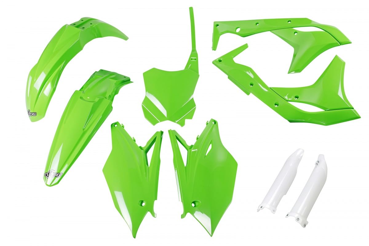 UFO PLAST Komplettes Set grün Kawasaki KXF 250 2017-2017 von UFO PLAST