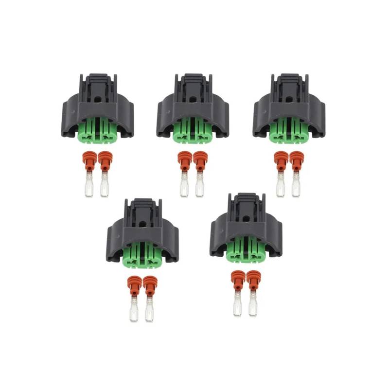 5 Sätze 2 Pin Auto Nebelscheinwerfer Anschlussklemme Stecker mit DJ70255F-3-21 Auto Nebelscheinwerfer Anschluss Lampenfassung Scheinwerferkopf von UHNYTRV