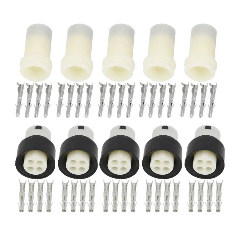 5 Sätze 4-poliger Stecker und Buchse for elektrisches Gehäuse, 4-poliger Buchsenstecker DJ3041-2.3-11/21 von UHNYTRV