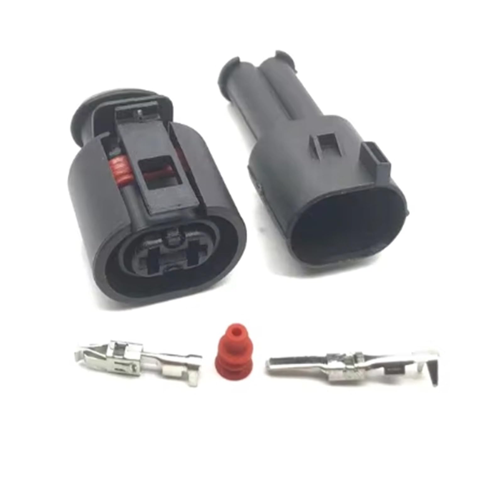 UHNYTRV 1 Satz 2-poliger wasserdichter Kfz-Stecker 3,5 mm Buchse 357973202 6N0927997 Sensorstecker-Kabelstecker 357 973 202 6N0 927 997(Male female) von UHNYTRV