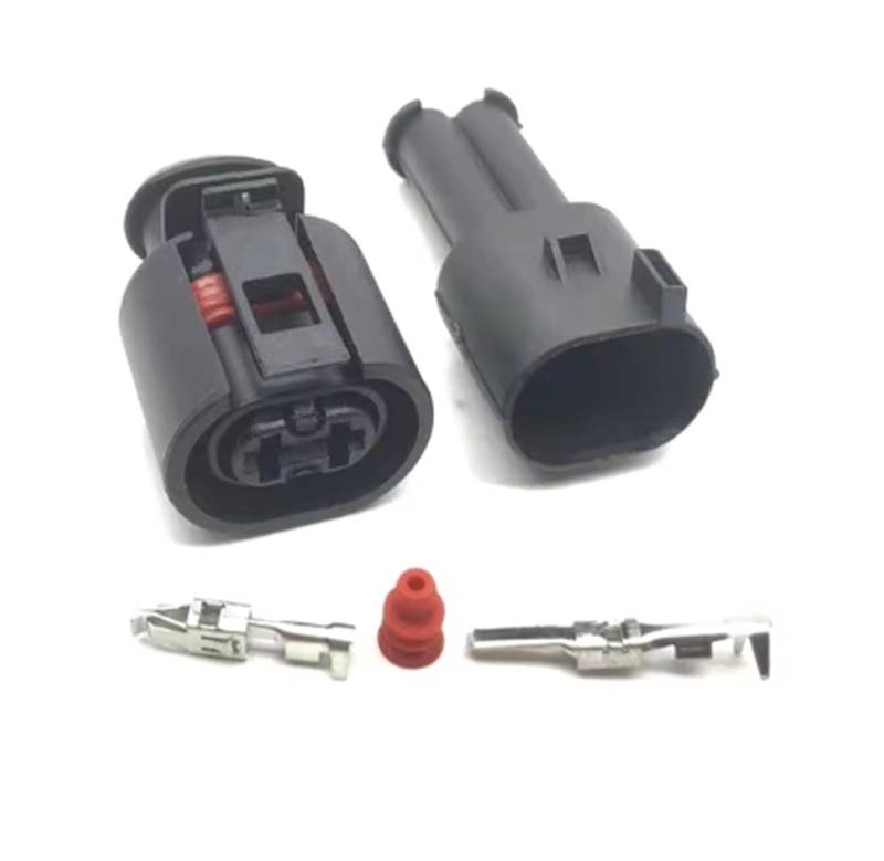 UHNYTRV 1 Satz 2-poliger wasserdichter Kfz-Stecker 3,5 mm Buchse 357973202 6N0927997 Sensorstecker-Kabelstecker 357 973 202 6N0 927 997(Male female) von UHNYTRV