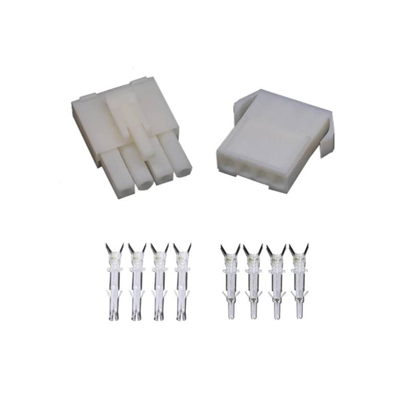 UHNYTRV 10 Sätze/Kits EL-4P kleiner elektronischer Steckverbinder mit 4,5-mm-Abstand, EL4.5 4P-Mehrpolsteckverbinder, männlich/weiblich, Stecker + Klemmen(1x4P) von UHNYTRV