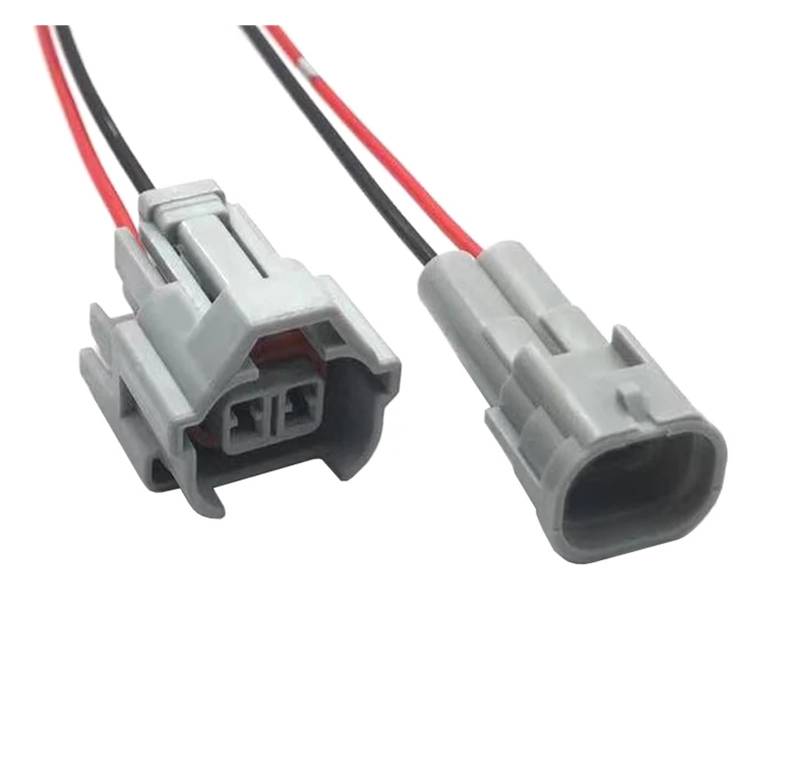UHNYTRV 2 Pin Way Kraftstoff Injektor Kabelbaum Stecker Mit Kabel Draht Zopf Anwendbar Zu 350Z Mit 15cm 18AWG(2p male female,10 sets) von UHNYTRV
