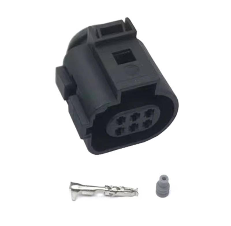 UHNYTRV 6 Pin 1,5 mm 1J0973713G 1J0 973 713 G Automotive AGR Ventil Wasserdichter Stecker Stecker Auto Buchse 4212 1200 42121200 4G0973813B(6pin black) von UHNYTRV