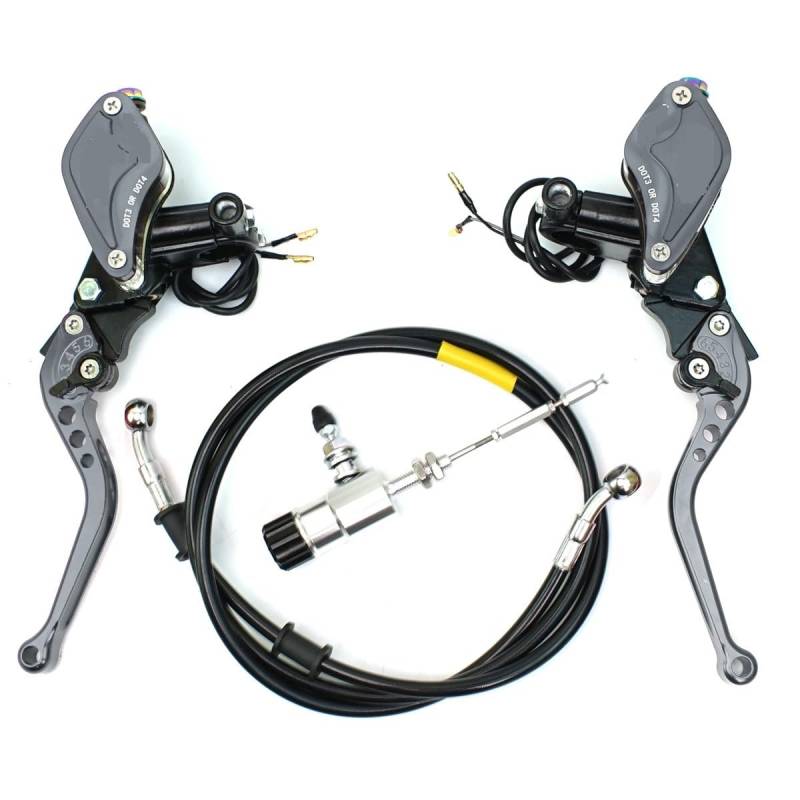 UIBHGVFG Brems Kupplungshebel 22mm Motorrad Hydraulische Kupplung Bremse Hauptzylinder Hebel Kit Für Dirt Bike Sport Bike Roller Motocross Off Road von UIBHGVFG