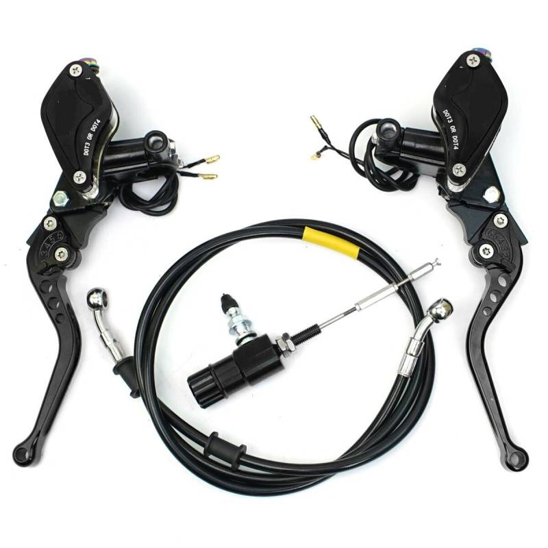 UIBHGVFG Brems Kupplungshebel 22mm Motorrad Hydraulische Kupplung Bremse Hauptzylinder Hebel Kit Für Dirt Bike Sport Bike Roller Motocross Off Road von UIBHGVFG
