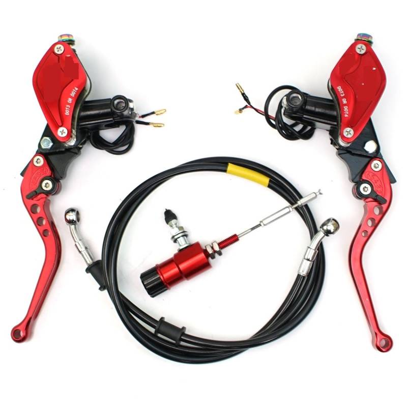 UIBHGVFG Brems Kupplungshebel 22mm Motorrad Hydraulische Kupplung Bremse Hauptzylinder Hebel Kit Für Dirt Bike Sport Bike Roller Motocross Off Road von UIBHGVFG