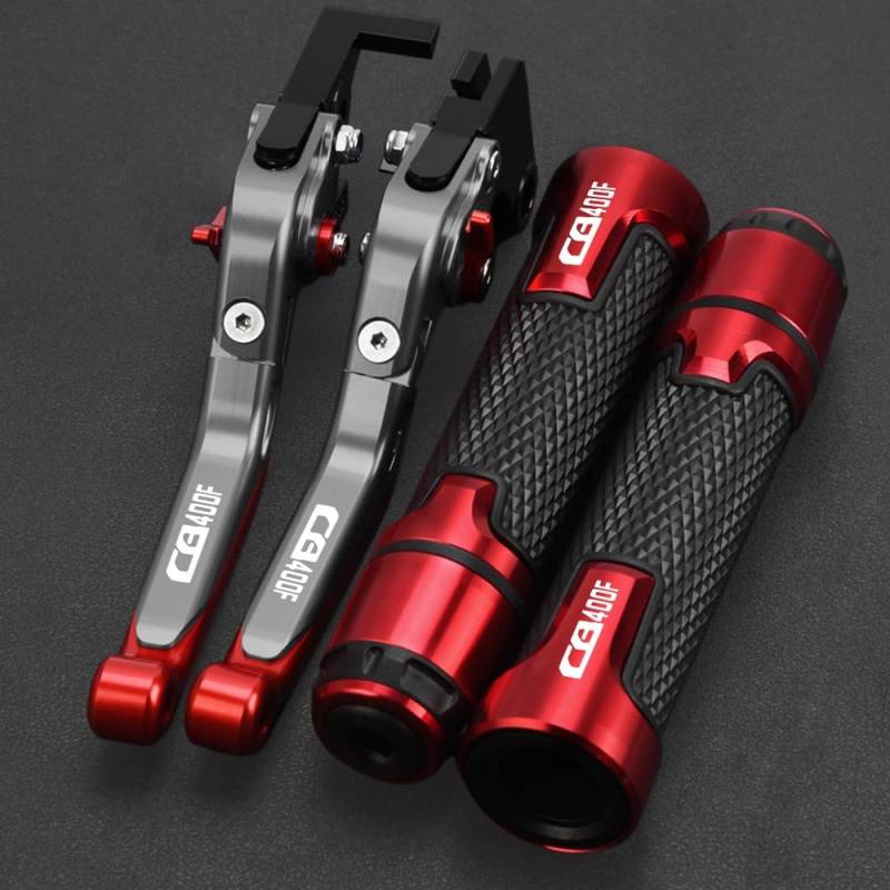 UIBHGVFG Brems Kupplungshebel CB 400 VTEC CB1 CB 400 Motorrad Einstellbare Bremse Kupplung Hebel Lenker Griffe Für CB400SF CB400SS CB400F CB400 von UIBHGVFG